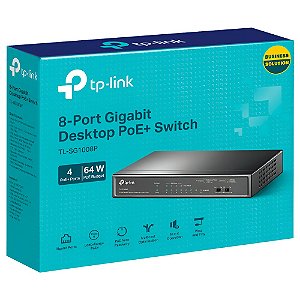 Hub Switch Tp-link TL-SG1008P 8 Portas Poe - 10/100/1000Mbps