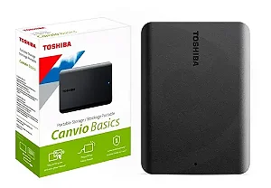 HD Externo Toshiba 1TB Canvio Basics 2.5" HDTB510XK3AA - Preto