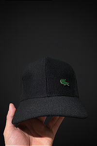 Boné Lacoste Preto Premium Aba Curva