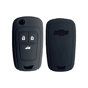 Capa Protetora de Silicone para Chave Canivete 3 Botões Onix Cobalt Prisma Spin Cruze Tracker – Proteção e Estilo