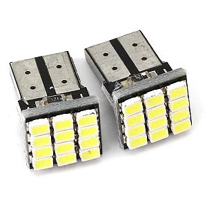 Lâmpada LED T10 Canbus 12 LEDs SMD Branca 12V – Par