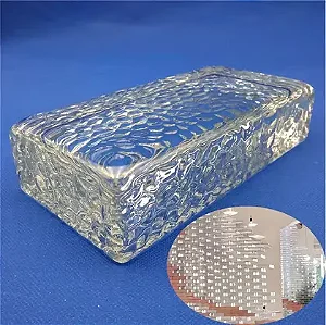 Kit 24 Blocos de Vidro Ret Crystal Incolor 20x10x5 Tradestar