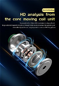 QKZ-AK6 Ares Fones De Ouvido Dinâmicos Com Fio, HiFi Esporte Música Fones De Ouv