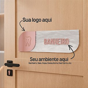 Placa de sinalização personalizada com logo, 100% acrílico