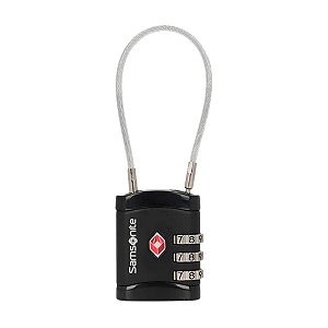 Cadeado TSA Preto para Mala de Viagem Antifurto Samsonite