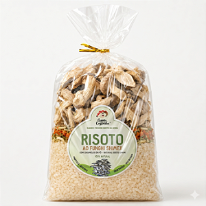 Risoto de Funghi Shimeji Natural C/ Caldo Real - Kit 245 g | Serve 4 Pessoas