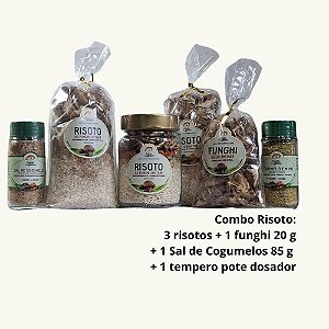 Combo Risotos da Quinta – 3 Risotos + Funghi + Sal de Cogumelos + Brinde à escolha