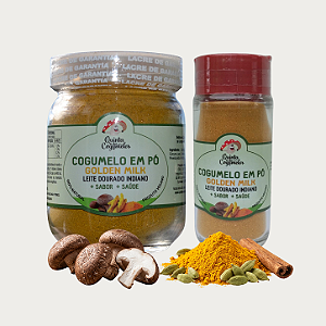 Golden Milk Cúrcuma e Especiarias com Pó De Juba E Shiitake - Corpo E Mente - Escolha o tamanho: 50g ou 100g