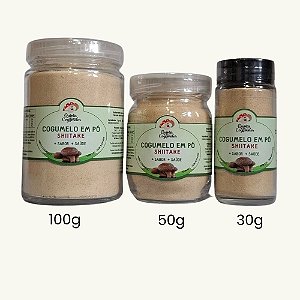 Cogumelo Shiitake em Pó 100% - Saúde | Sabor | Umami - Escolha: 30g / 50g / 100g