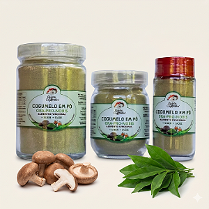 Shiitake em Pó com Ora Pro Nóbis - Polivitamínico - Escolha o tamanho: 30g, 50g ou 100g