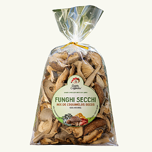 Funghi secchi Mix cogumelos desidratados 100% natural, com sabor concentrado e rico em umami. Práticos para risotos, molhos, massas, sopas e receitas especiais.