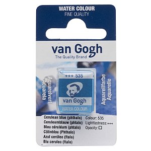 Aquarela Van Gogh Pastilha 535 Azul Cerúleo