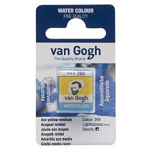 Aquarela Van Gogh Pastilha 269 Amarelo Azo Médio
