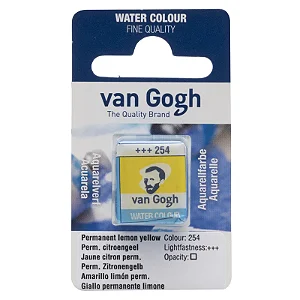 Aquarela Van Gogh Pastilha 254 Amarelo Limão Permanente (Primária)