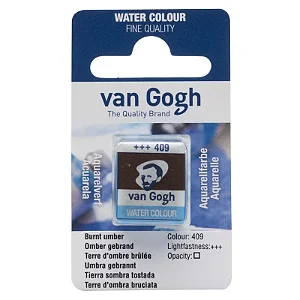 Aquarela Van Gogh Pastilha 409 Burnt Umber