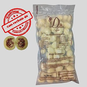 Nhoque Manjericão Recheado com Calabresa e Mussarela - Pacote 500g