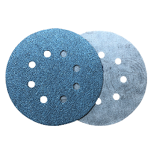 DISCO C/ VELCRO AZUL FILME DEERFOS 5POL 125MM C/ 8 FUROS