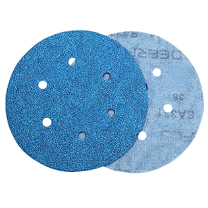 DISCO C/ VELCRO AZUL FILME DEERFOS 6POL 150MM C/ 6 FUROS