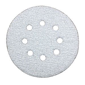 DISCO C/ VELCRO BRANCO 7POL 180MM C/ 8 FUROS