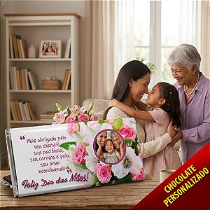 Barra de Chocolate Grande DIA DAS MÃES - Personalizado (DM003)