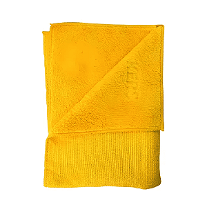 Toalha de Microfibra Dual Loop 60x40cm 360GSM Amarelo com Borda - KERS
