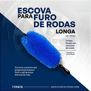 Escova Limpeza Furo de Rodas Longa - VONIXX