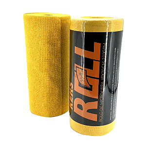 Toalha de Microfibra em Rolo 200GSM 30x30cm 50 Unidades Amarelo - KERS