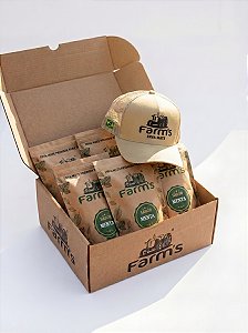 COMBO 06 pacotes de Farm's 06x500g + Boné Trucker Premium Farms Bege