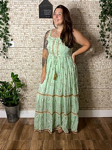 Vestido Longo Esmeralda Claro