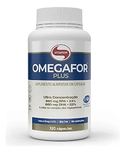 Omegafor Plus Ômega 3 Ultra Concentrado 120 Caps - Vitafor Sem Sabor