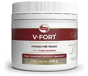 Suplemento V-fort Pré-treino Frutas Vermelhas 240g Vitafor