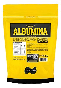 Albumina Naturovos Proteína Da Clara De Ovo (1kg) Sem Sabor Natural