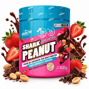 SHARK PRO PASTA DE AMENDOIM 600G CHOCOLATE C/ MORANGO