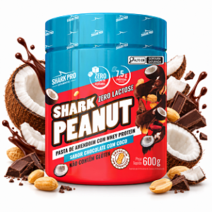 SHARK PRO PASTA DE AMENDOIM 600G CHOCOLATE C/ COCO