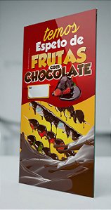 Painel de Espeto de Frutas c/ Chocolate - 50x95CM