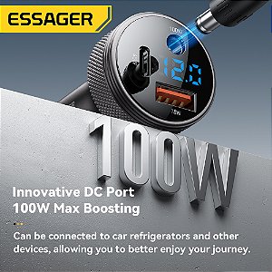 Essager Turbo 150w carregador veicular digital