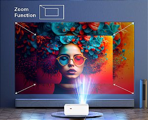 Projetor Shelby's Nomad Air-Stream WZATCO D5 - Android Full HD 1080P Nativo 5G Wi-Fi