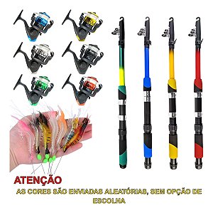 Kit Pesca Completo 2 Varas 2 Molinetes Alicate E Acessórios