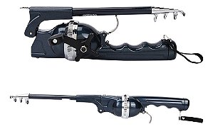 Vara De Pesca Telescópica Dobrável Portátil Com Linha
