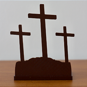 Castiçal Três Cruzes - com base solta