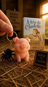 Chaveiro "A teia de Charlotte"