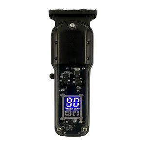 Maquina de Cortar Cabelo Transparente Visor Digital Preto