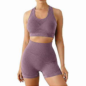 Conjunto Academia Fitness Levanta Bumbum Roxo