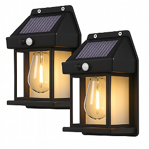 Lâmpada de Parede Solar com Sensor
