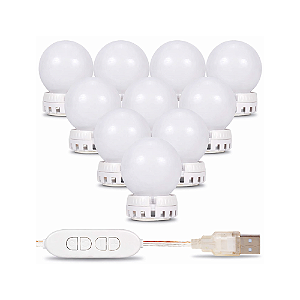 Kit com 10 Lâmpadas LED para Espelho Camarim