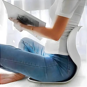 Almofada de Apoio Lombar Cadeira Correção de Coluna G - AZUL