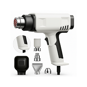 Pistola De Ar Quente Com Display Digital 127V Branco