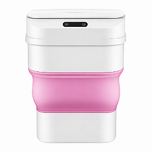 Lixeira Automática Dobrável com Sensor Rosa