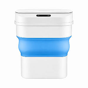 Lixeira Automática Dobrável com Sensor Azul