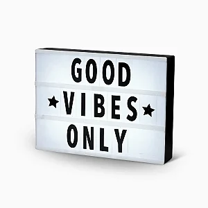 Caixa Luminária Mensagem Decorativa